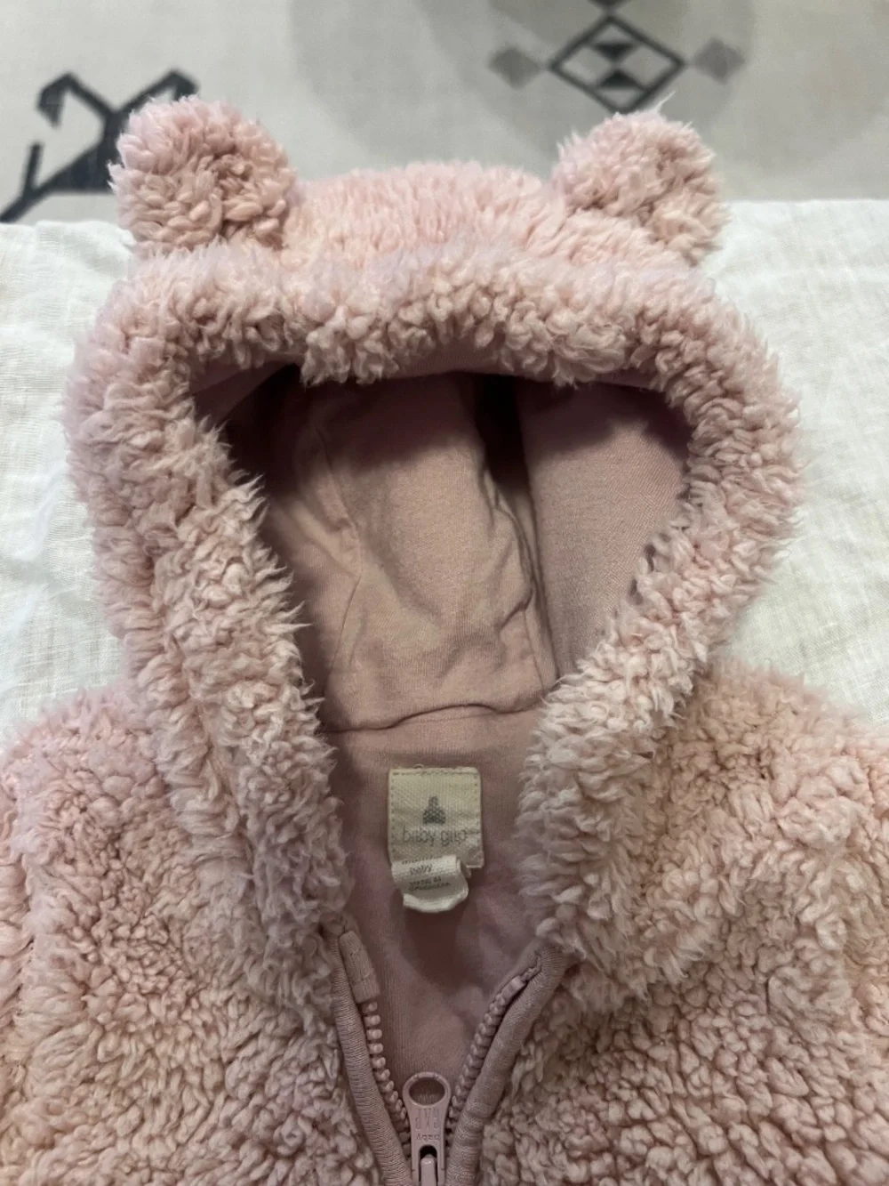 Pink Gap Bear Bunting for 0-3M
